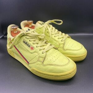 Original Adidas Continental 80 Semi Frozen Size 9 1/2 Yellow Athletic Shoes